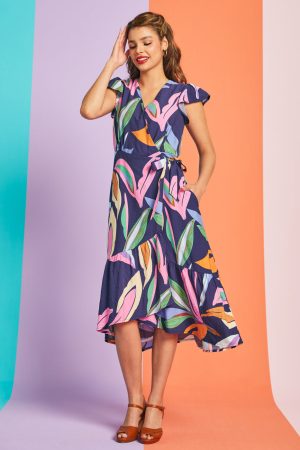 The Brushstroke Breeze Wrap Dress